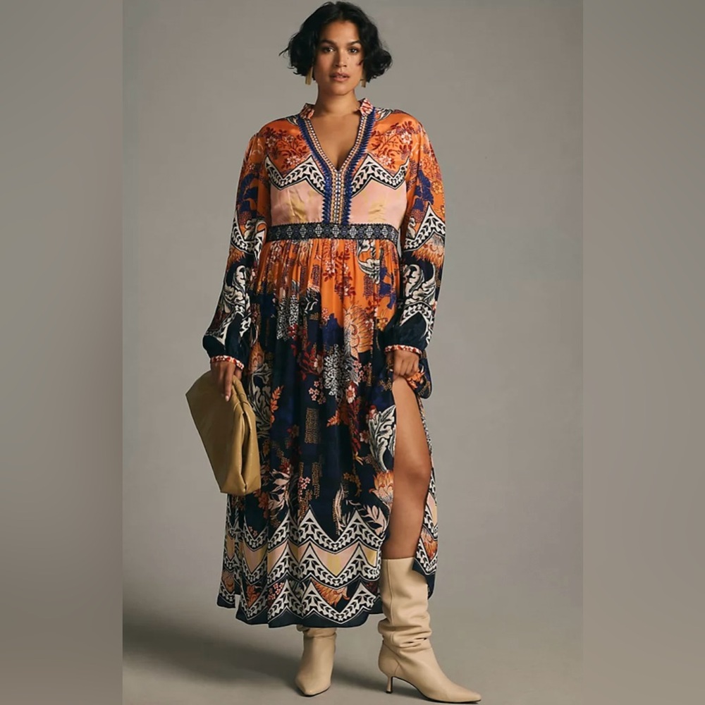 NWT Anthropologie Bhanuni by Jyoti Patterned Maxi Dress